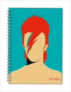 Cuaderno A5 cartón Bowie Coco Dávez