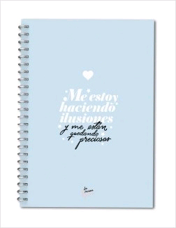 Cuaderno A5 cartón Me estoy haciendo ilusiones La Vecina Rubia, , Material escolar