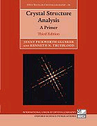 Crystal Structure Analysis, , cristalografía