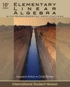 Elementary Linear Algebra with Supplemental Applications, International Student Version, , álgebra