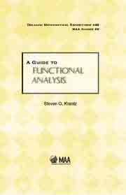 A Guide to Functional Analysis, , matemáticas