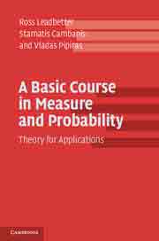 A Basic Course in Measure and Probability, , matemáticas