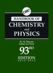 CRC Handbook of Chemistry and Physics, , química analítica | química física